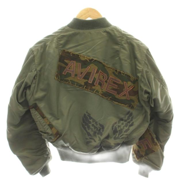 【中古】アヴィレックス AVIREX 領域50着押さえる MA-1 飛翔上衣 上衣 S オリーブ緑であること 6162100