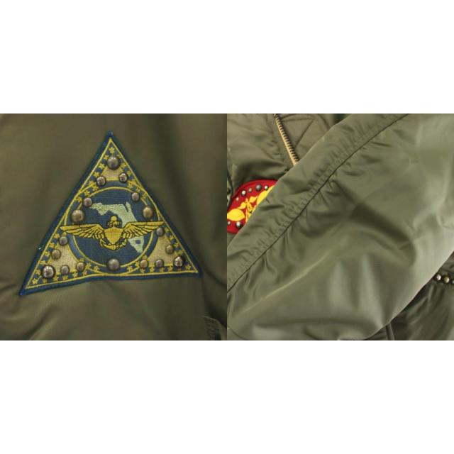【中古】アヴィレックス AVIREX 領域50着押さえる MA-1 飛翔上衣 上衣 S オリーブ緑であること 6162100