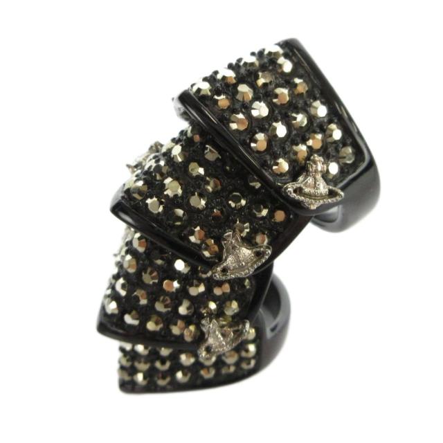 【中古】ヴィヴィアンウエストウッド Vivienne Westwood 指輪 アーマーリング アクセサリー オーブ ラインストーン