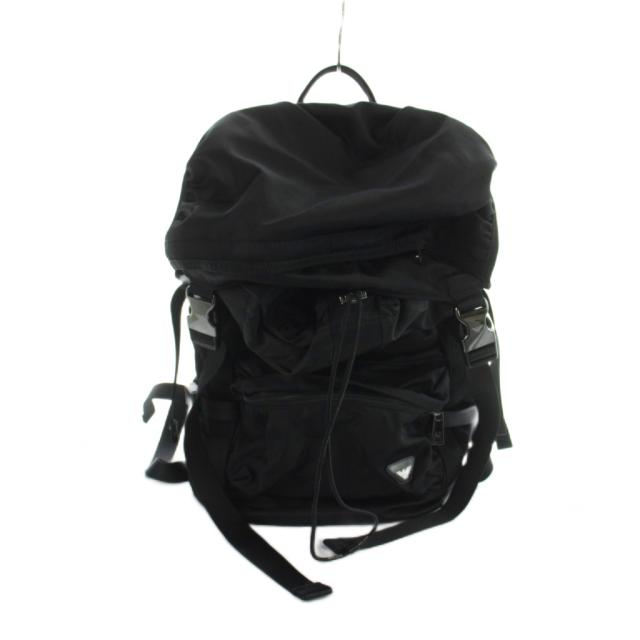 【中古】アルマーニ ジーンズ ARMANI JEANS リュックサック バックパック ナイロン ロゴ 黒 ブラック ■GY18 /MQ