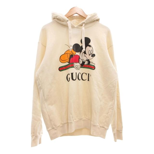 【中古】グッチ GUCCI 美品 ディズニー コラボ ミッキー スウェット トレーナー パーカー シェリーライン M