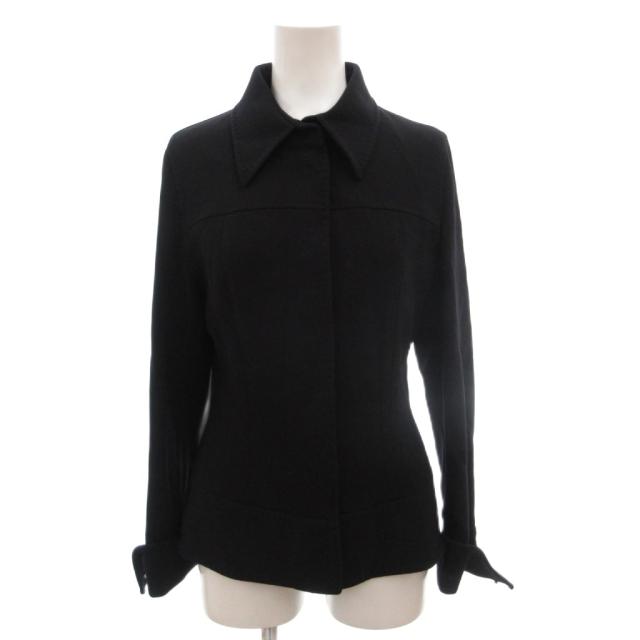 【中古】ドルチェ&ガッバーナ DOLCE&GABBANA セットアップ スーツ ジャケット パンツ 裏地レオパード柄 40 黒_1