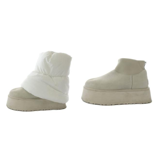 【中古】アグ オーストラリア UGG australia CLASSIC MINI DIPPER PUFFER クラシック ミニ US7 ホワイト 1158275