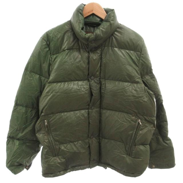 【中古】モンクレール MONCLER ダウンジャケット ブルゾン ナイロン ワッペンロゴ 2 カーキ /FF ■GY18 メンズ