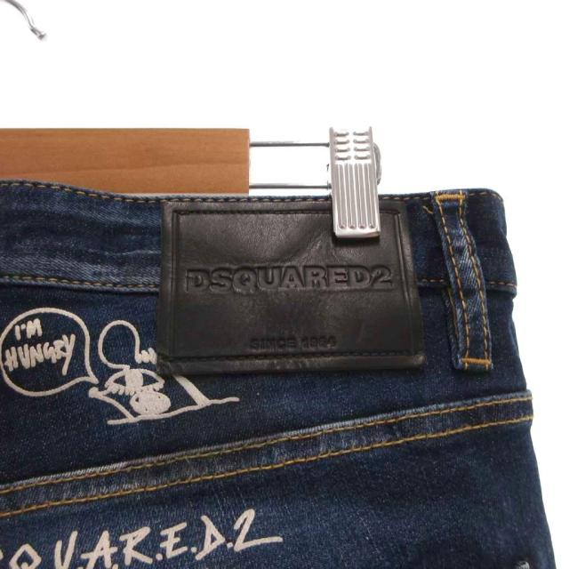 【中古】ディースクエアード DSQUARED2 美品 Dark Graffiti Wash Skater Jeans SKATER JEAN スケータージーン_4