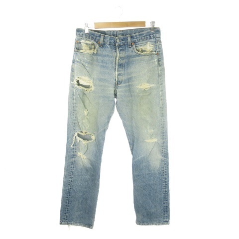 【中古】リーバイス Levi's 501xx デニム ジーンズ ブランクタブ W35 L36 青 ブルー インディゴ 524 049 56449-4