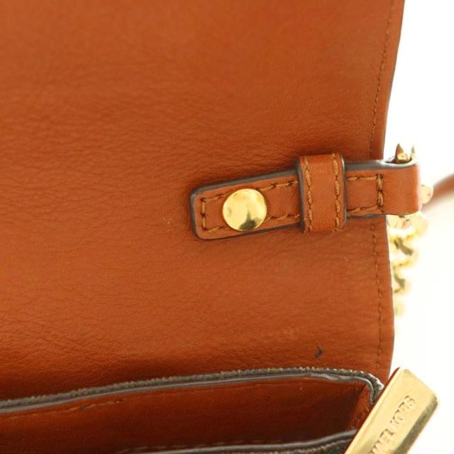 【中古】マイケル教科課程 MICHAEL KORS ショルダーバッグ 総柄 ロゴタイプ 茶 赤銅色 ゴールド色合い /BB ■GY18