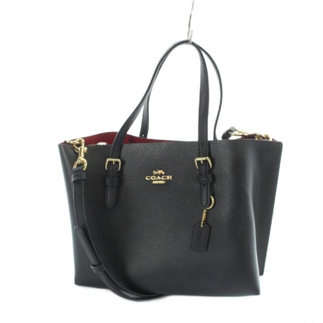 【中古】コーチ COACH C4084 モリー トート 25 ハンドバッグ ショルダー 2WAY レザー ロゴ 黒 ブラック ■GY17 /MQ