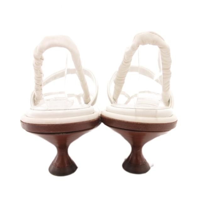 【中古】トッズ TOD'S トングサンダル ヒール ストラップ レザー 37 白 ホワイト /JS ■GY11 レディース_2