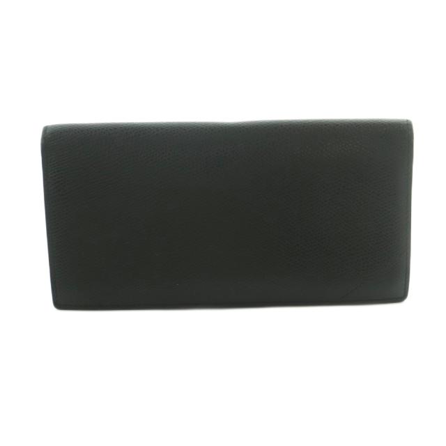 【中古】カミーユフォルネ Camille Fournet 長紙入れ 二つ折り 紙入れ 黒 /MI ■GY18 メンズ