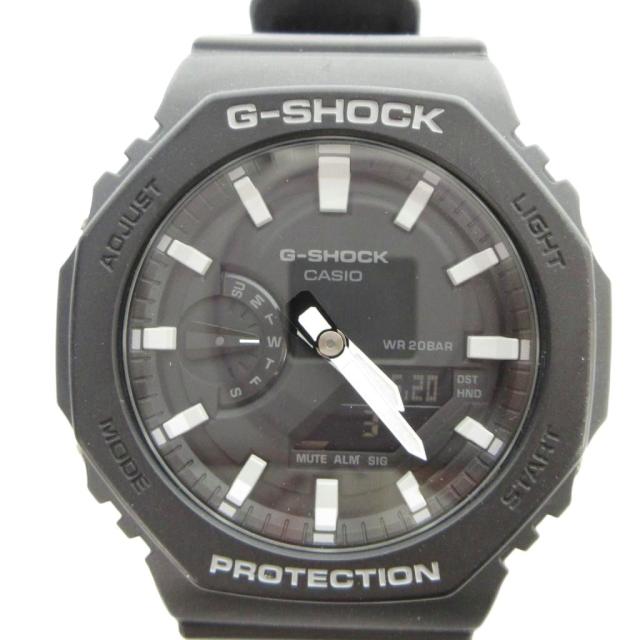 【中古】カシオジーショック CASIO G-SHOCK GA-2100 腕時計 ウォッチ クォーツ アナデジ ロゴ 黒 ブラック ■GY18