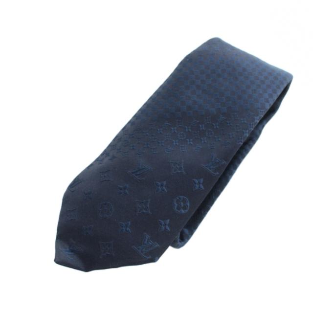 美品LOUIS VUITTON ルイヴィトン ネクタイ 中古】ルイヴィトン LOUIS VUITTON ネクタイ ワイドタイ ロゴ 絹
