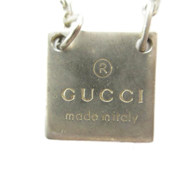 【中古】グッチ GUCCI ネックレス アクセサリー Silver925 ロゴ プレート シルバー色 ■GY11 /MQ ■OH レディース
