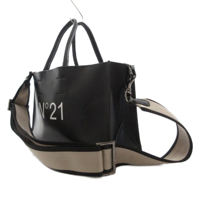 【中古】ヌメロヴェントゥーノ N°21 ショルダーバッグ お手手 2way なめし革 ロゴタイプ ミニ 黒 黒いこと
