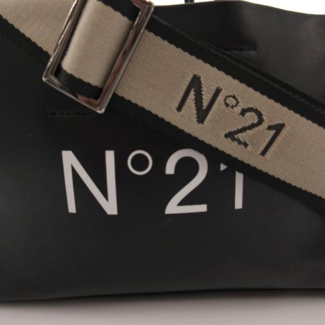 【中古】ヌメロヴェントゥーノ N°21 ショルダーバッグ お手手 2way なめし革 ロゴタイプ ミニ 黒 黒いこと