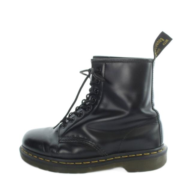 【中古】ドクターマーチン DR.MARTENS 1460 8ホール ショートブーツ レザー ロゴ 黒 ブラック ■GY11 /MQ メンズ