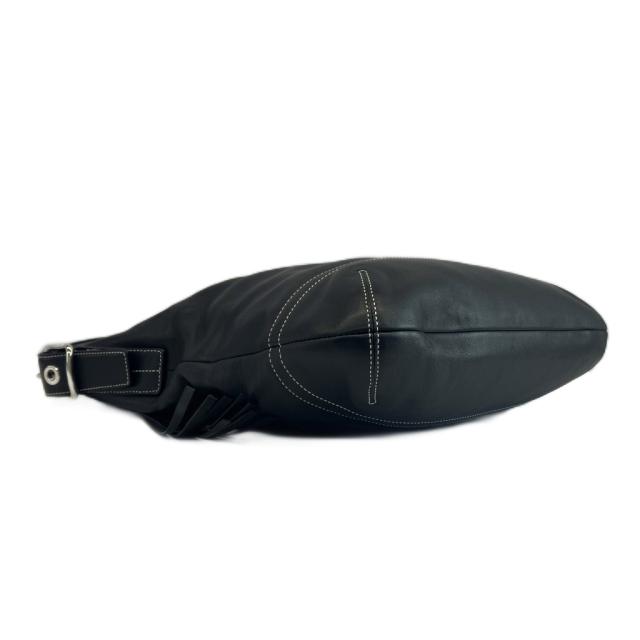 【中古】コーチ職 COACH ショルダーバッグ 差し交わす上半身 なめし革 黒 黒いこと F01414 /XZ ■GY18 レディース