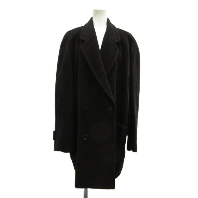 【中古】Christian Dior MONSIEUR チェスターコート アウター アルパカ ダブル ロング 総裏地 L 茶色