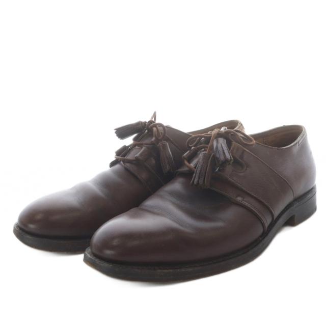 【中古】ジョンロブ JOHN LOBB サドル SADDLE ビジネスシューズ 外羽根 タッセル レザー 8E ブラウン