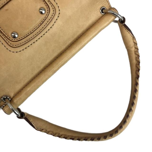 【中古】COACH ニューウィリス ハンドバック 肩先 2WAY ジーンズ なめし革 名書き インディゴ ベージュ 19968