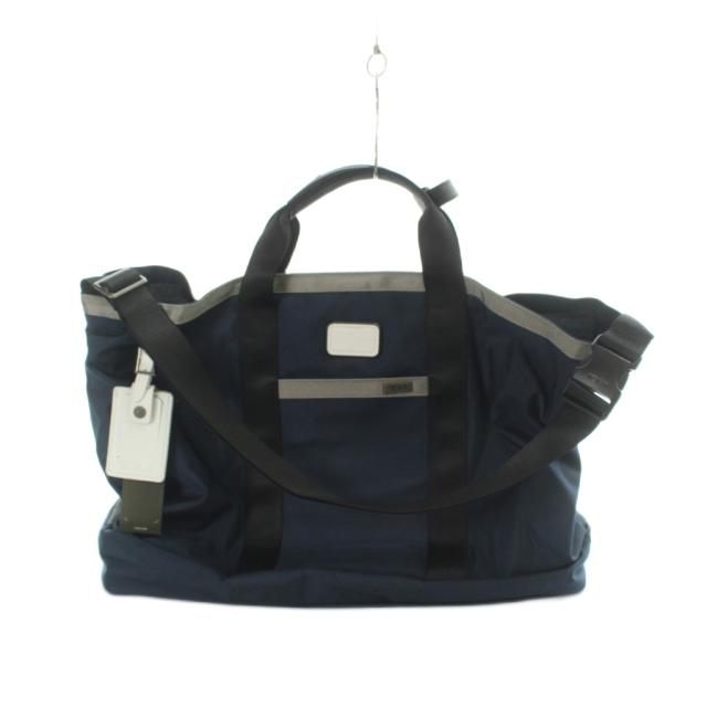 【中古】トゥミ TUMI 138555 ボストンバッグ ショルダー 2WAY ハンド ロゴ 紺 ネイビー ■GY17 /MQ メンズ