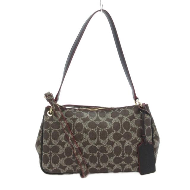 【中古】コーチ職 COACH ハンドバック ショルダーバッグ 差し交わす上半身 2way 名書き柄 赤銅色 34546 /TQ