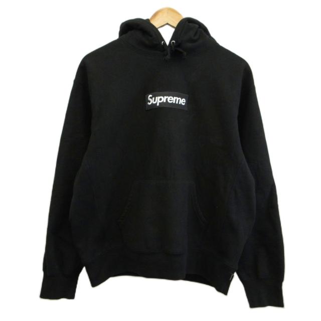 【中古】シュプリーム SUPREME Box Logo Hooded Sweatshirt パーカー 長袖 裏起毛 プルオーバー 刺繍 S 黒 ブラック