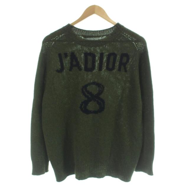 【中古】クリスチャンディオール J'ADIOR ジャディオール 8 バックロゴ ニット セーター 長袖 カシミヤ I46 緑 /MW_1