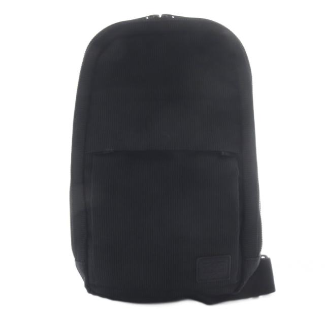 【中古】ポーター PORTER 吉田カバン フィネス ボディバッグ ショルダーバッグ キャンバス ロゴ ブラック