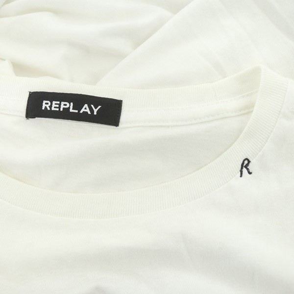 中古】リプレイ REPLAY Tシャツ 半袖 ロゴプリント S 白 ホワイト /MY