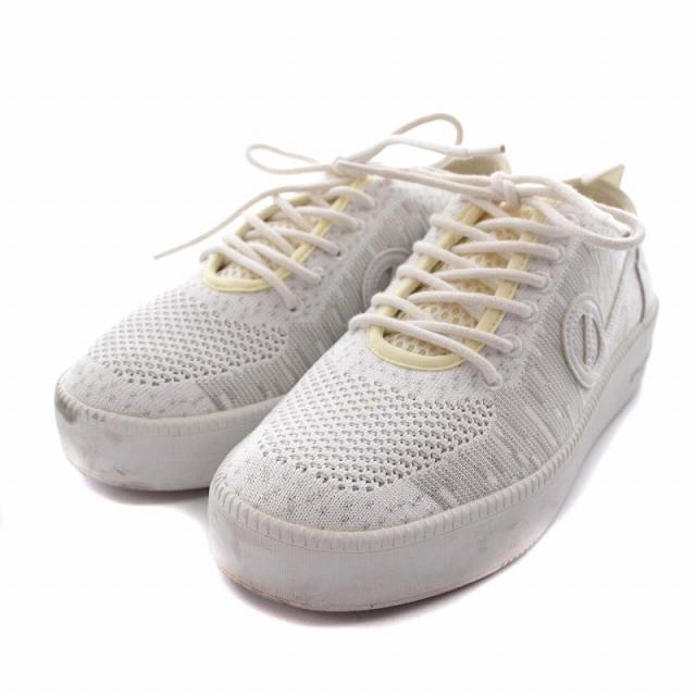中古 ノーネーム No Name スニーカー シューズ ローカット ニット素材 厚底 37 23 5cm グレー 白 ホワイト Tyの通販はau Pay マーケット ブランド古着のベクトル