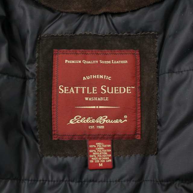 中古】エディーバウアー SEATTLE SUEDE レザージャケット ダウン