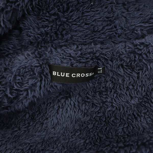【中古】ブルークロス BLUE CROSS コート ロング ジップアップ ナイロン フード 裏ボア フェイクファー LL 黒｜au PAY マーケット