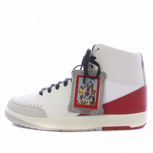 【中古】未使用品 NIKE WMNS Air Jordan 2 High White and Gym Red × Nina Chanel Abney  スニーカー DQ0558-160｜au PAY マーケット