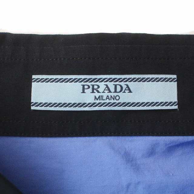 中古】プラダ PRADA 2018 ボタンダウンシャツ ブラウス ノースリーブ