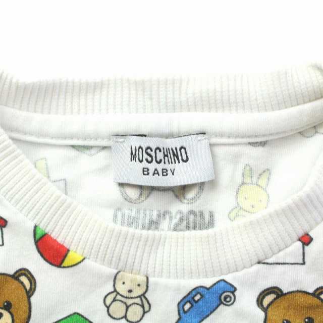 中古】モスキーノ MOSCHINO BABY Tシャツ カットソー 半袖 くま 総柄