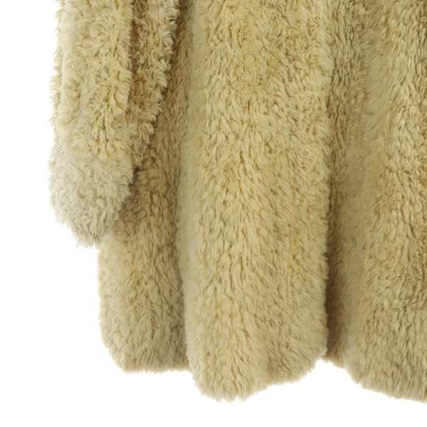 【中古】ポーラリシュマン Paula Lishman Knit Fur ニットファーコート ビーバーファー ハンドメイド M バニラ｜au PAY  マーケット