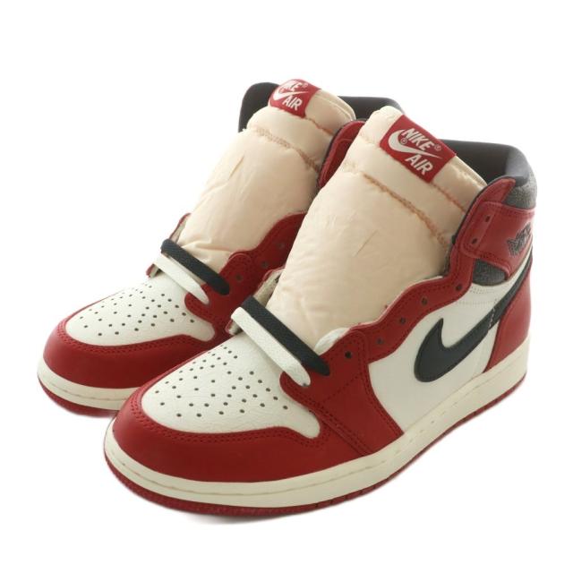 【中古】未使用品 NIKE Air Jordan 1 High OG Lost & Found Chicago スニーカー US8.5 26.5cm 赤 白 DZ5485-612