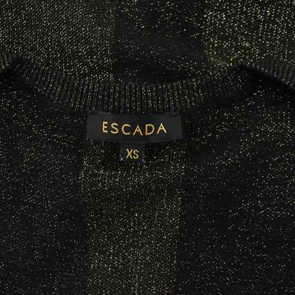 中古】エスカーダ ESCADA ニットワンピース ロング 半袖 スクエア