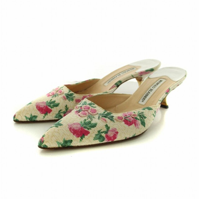 MANOLO BLAHNIK????花柄パンプス美品