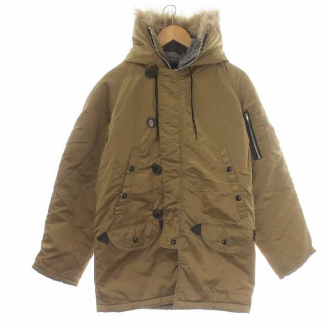 【中古】コリンス CORINTH MFG CO ARCTIC PARKA FLIGHT TYPE N3B フライトジャケット ミリタリー フード  ファー S 黄｜au PAY マーケット