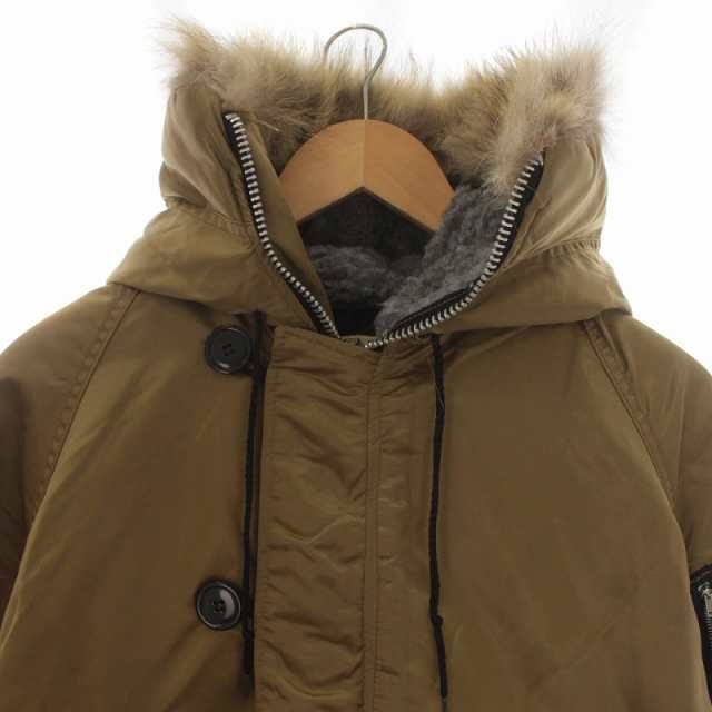 【中古】コリンス CORINTH MFG CO ARCTIC PARKA FLIGHT TYPE N3B フライトジャケット ミリタリー フード  ファー S 黄｜au PAY マーケット