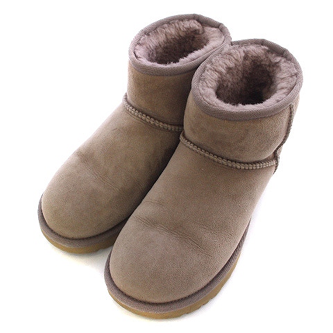 ▽アグ/UGG▽12cm位 ムートンブーツ/シューズ/靴 ピンク 【中古】子供 