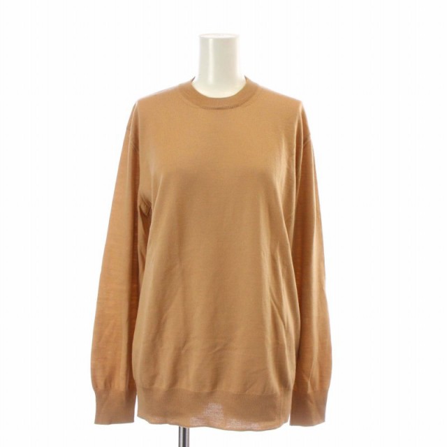 【中古】JIL SANDER WARDROBE 22AW ニット セーター ウール 長袖 クルーネック 36 M ベージュ J04GP0001 J14531の通販は