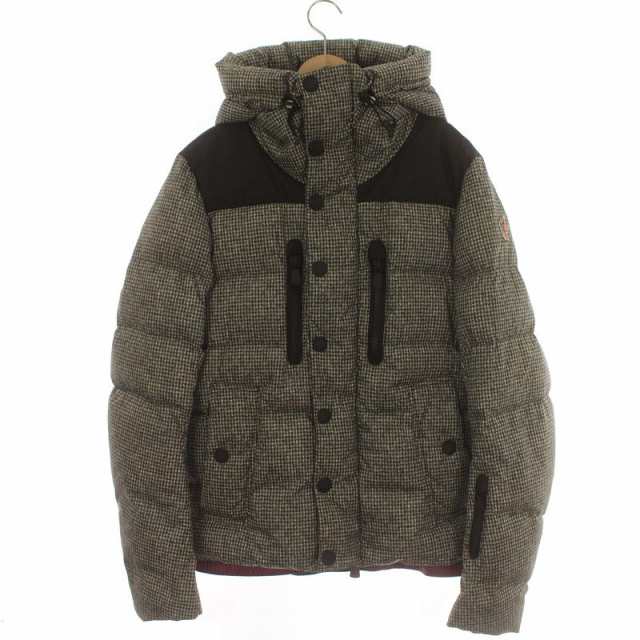 【中古】モンクレール MONCLER グルノーブル GRENOBLE ローデンベルグ ダウン ジャケット フード 2 L 緑 黒 メンズ