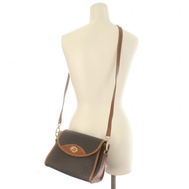 中古】グッチ GUCCI ショルダーバッグ マイクロGG ゴールド金具