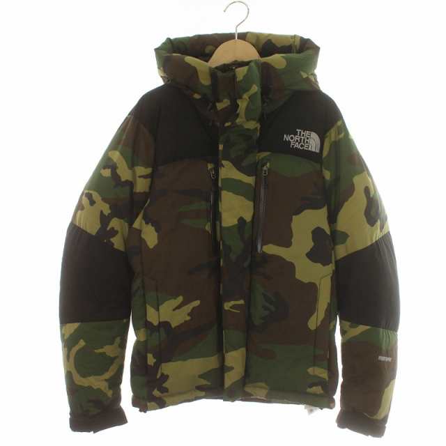 【中古】THE NORTH FACE 15AW Novelty Baltro Light Jacket バルトロライトダウンジャケット 迷彩柄 S 緑  ND91515｜au PAY マーケット