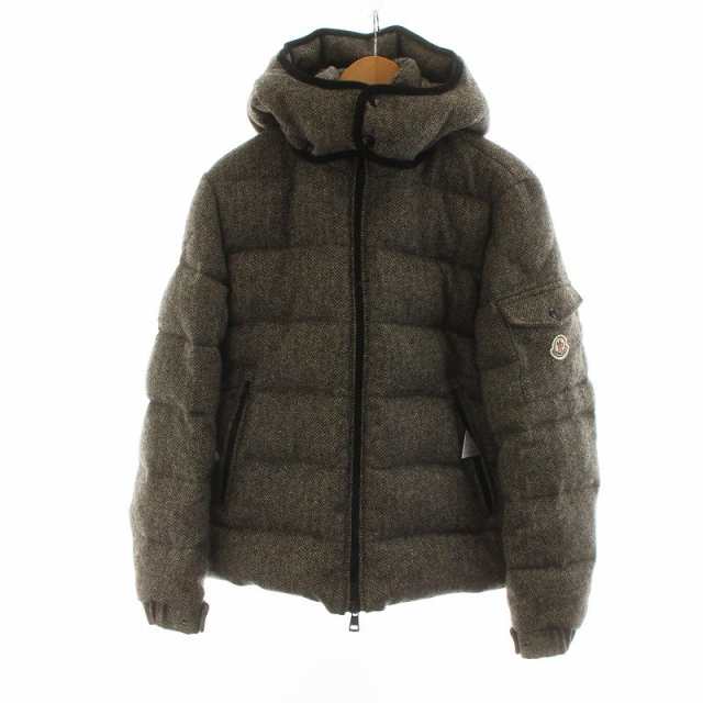 【中古】MONCLER CHIMAY GIUBBOTTO ダウンジャケット ジップアップ ミドル 長袖 フード付き ロゴワッペン