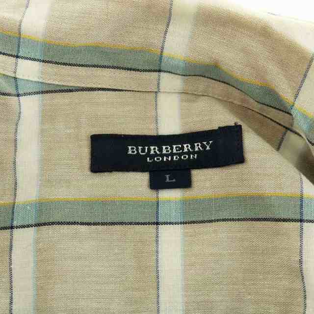 中古】バーバリー ロンドン BURBERRY LONDON シャツ カットソー 半袖 ロゴ 刺繍 チェック柄 総柄 L グレージュの通販はau PAY  マーケット - ブランド古着のベクトル | au PAY マーケット－通販サイト