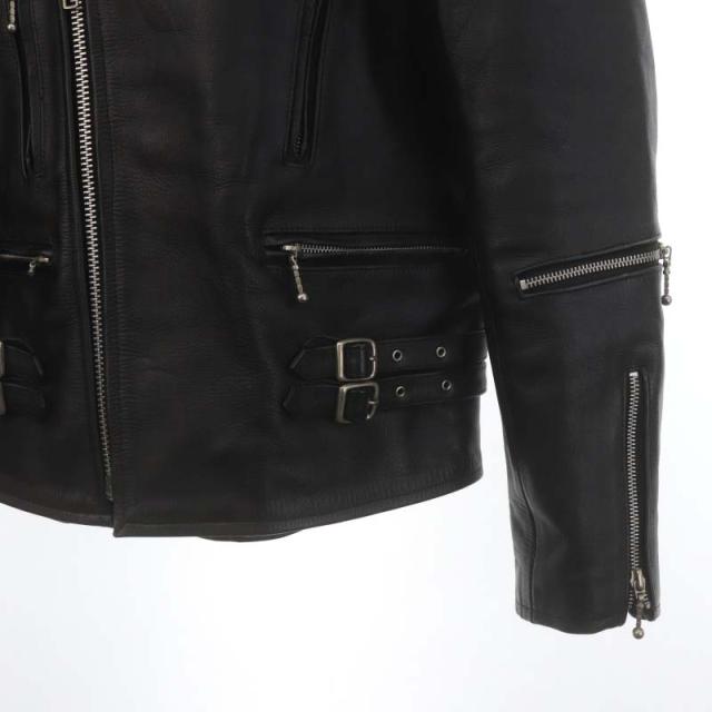 美品 HORN WORKS レザーライダースジャケット LLサイズ ホーンワークス メンズ バイク MTB 革ジャン 牛革 | [Liugoo Leathers] (ホーンワークス) Horn Works ダブル